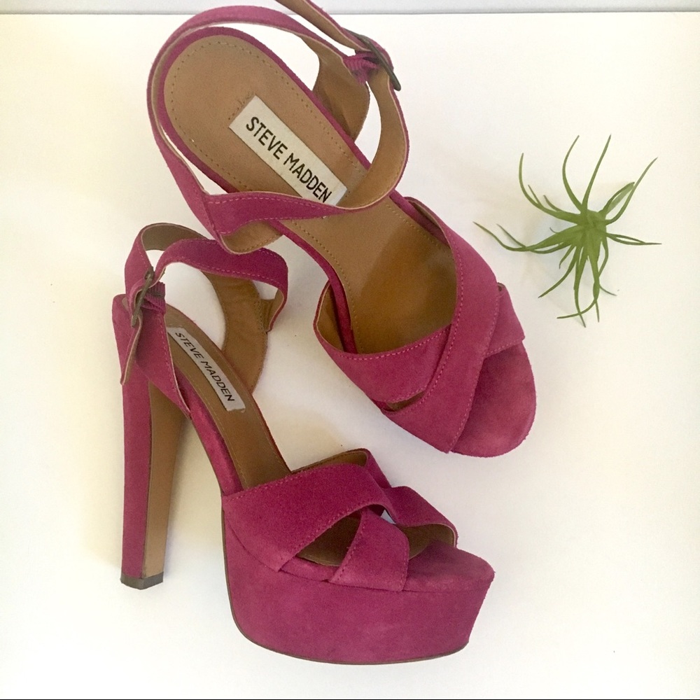 Steve Madden Fushia P-Geegee Platform Heel